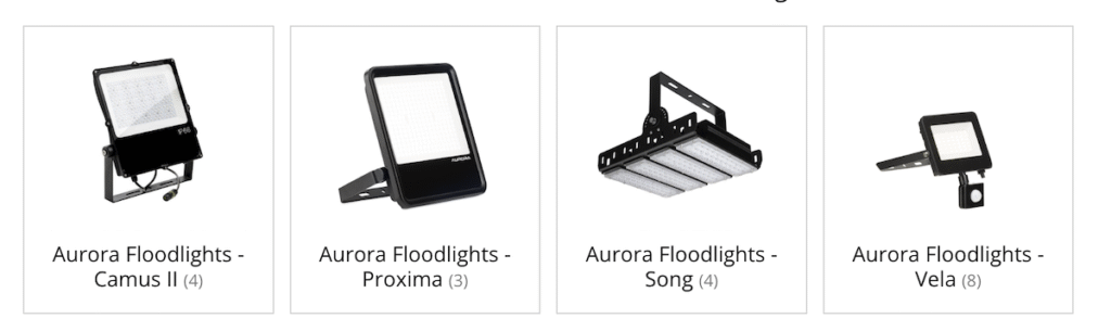 Aurora Floodlight Ranges Overview