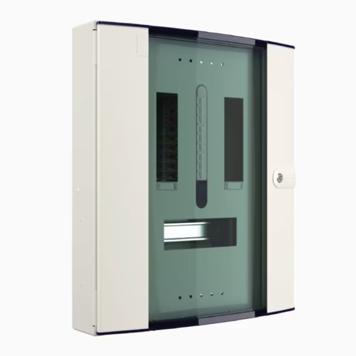 Hager JK106BG 125A 6 Way TPN Board Glazed Door