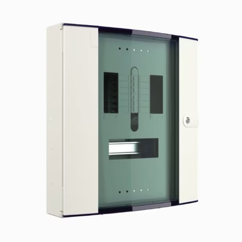 Hager JK104BG Hager JK104BG 125A 4 Way TPN Board Glazed Door