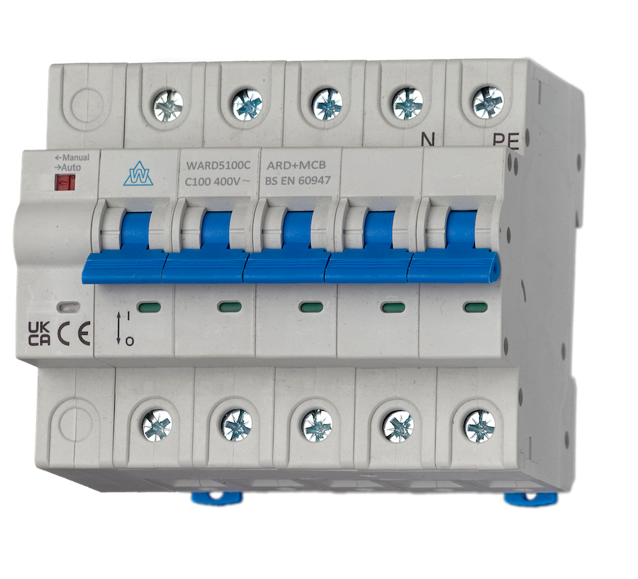 WARD5100C 5 Pole 100A Auto Reset Device with PME Fault Protection